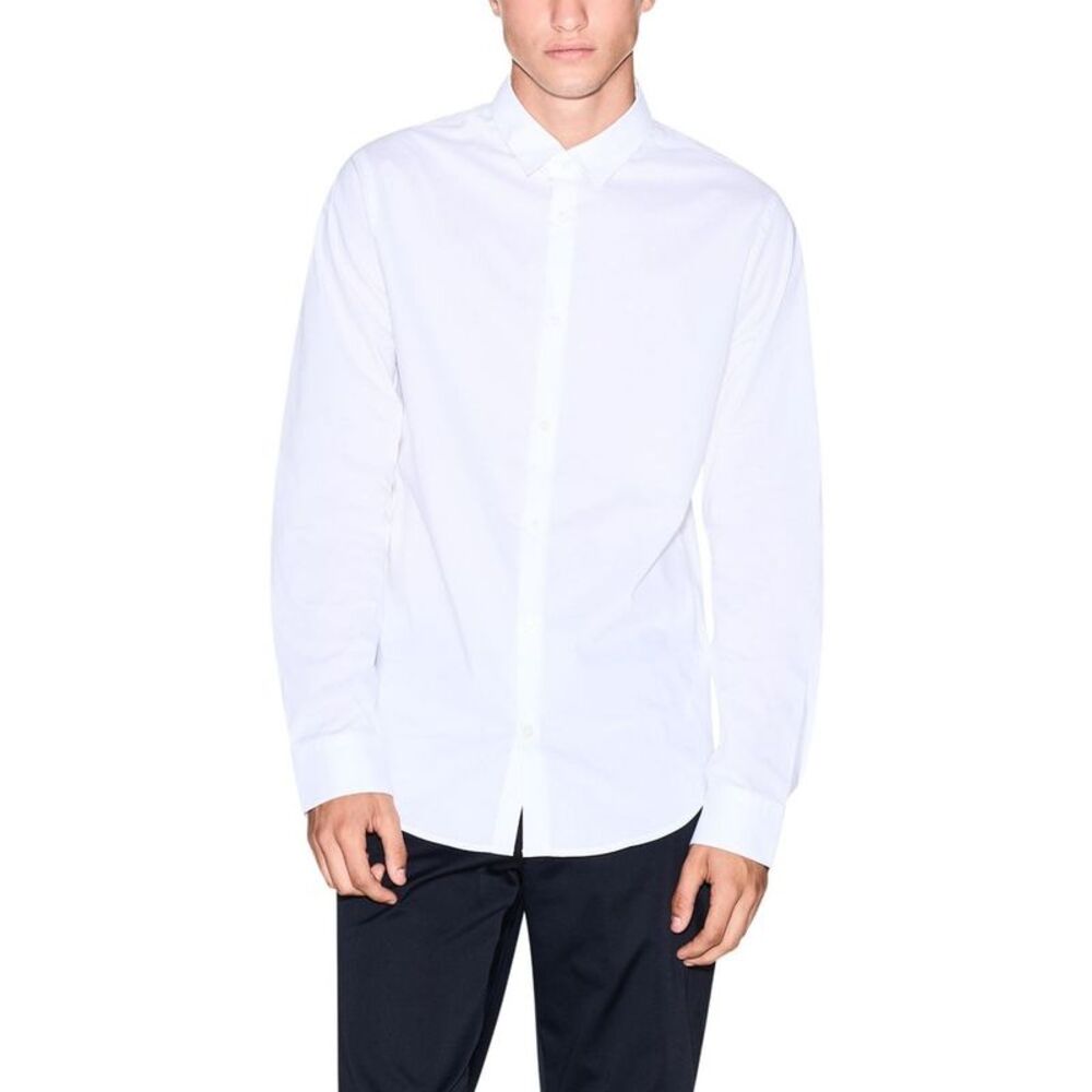 Armani Exchange White Cotton Dress Men's Shirt